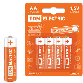   LR6 AA Alkaline 1,5V BP-4 TDM SQ1702-0003