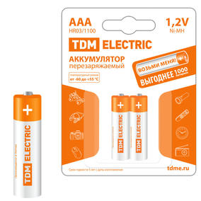  AAA-1100 mAh Ni-MH BP-2 TDM SQ1702-0076