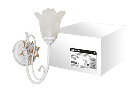 Бра НББ-09-02-1х40 «Глория» белый с золотом 1х40Вт E14 TDM Бра НББ-09-02-1х40 «Глория» белый с золотом 1х40Вт E14 TDM