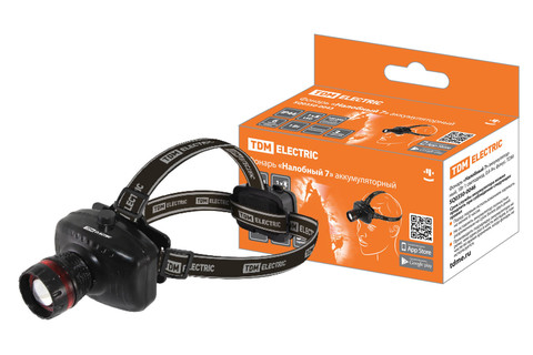 Фонарь «Налобный 7» аккумуляторный, 1Вт 1 светодиод, 0,6 Ач, фокус. TDM Фонарь «Налобный 7» аккумуляторный, 1Вт 1 светодиод, 0,6 Ач, фокус. TDM