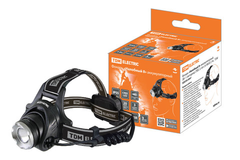 Фонарь «Налобный 8» аккумуляторный, 3Вт 1 светодиод CREE, Li-Ion 2x18650 2 Ач,  TDM Фонарь «Налобный 8» аккумуляторный, 3Вт 1 светодиод CREE, Li-Ion 2x18650 2 Ач,  TDM