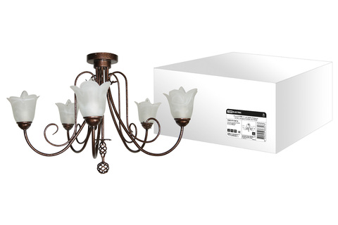 Люстра НПБ-11-22-5х40 «Соната» антик с медью 5х40Вт E14 TDM Люстра НПБ-11-22-5х40 «Соната» антик с медью 5х40Вт E14 TDM