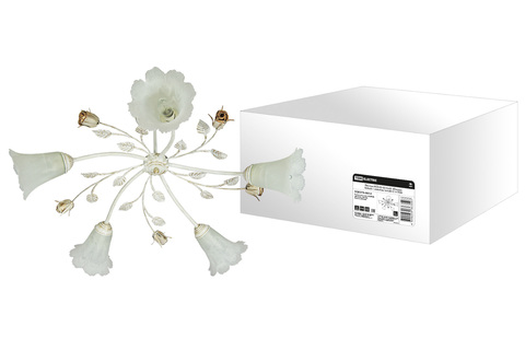 Люстра НСБ-02-02-5х40 «Юнона» белый с золотом 5х40Вт E14 TDM Люстра НСБ-02-02-5х40 «Юнона» белый с золотом 5х40Вт E14 TDM