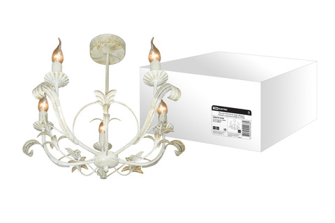 Люстра НСБ-04-02-5х40 «Медея» белый с золотом 5х40Вт E14 TDM Люстра НСБ-04-02-5х40 «Медея» белый с золотом 5х40Вт E14 TDM
