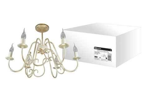 Люстра НСБ-11-02-6х40 «Аура» белый с золотом 6х40Вт E14 TDM Люстра НСБ-11-02-6х40 «Аура» белый с золотом 6х40Вт E14 TDM