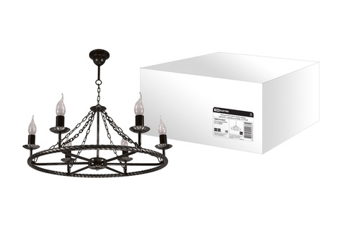 Люстра НСБ-28-03-6х40 «Норд» черный с серебром 6х40Вт E14 TDM Люстра НСБ-28-03-6х40 «Норд» черный с серебром 6х40Вт E14 TDM