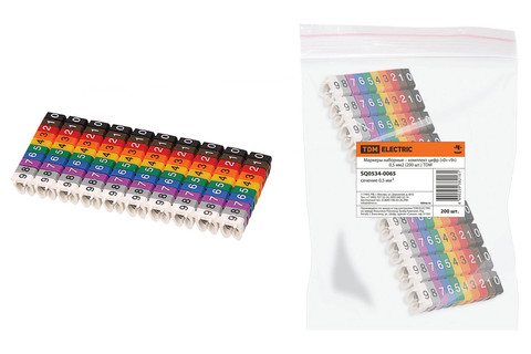 Маркеры наборные – комплект цифр («0»-«9») 0,5 мм2 (200 шт.) TDM Маркеры наборные – комплект цифр («0»-«9») 0,5 мм2 (200 шт.) TDM